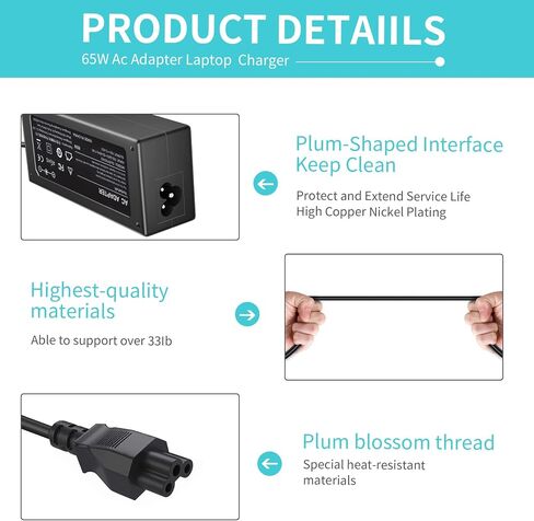 65W AC Charger for Lenovo IdeaPad 3 5 Flex 5 4 6 11 14 15 Laptops in Saudi Arabia