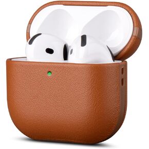 LOPIE Full Grain Leather Case for AirPods 4th Generation - Blue in Saudi Arabia