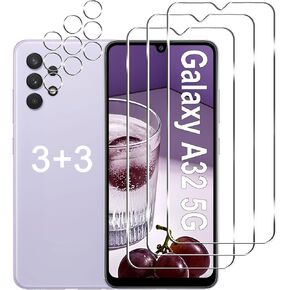 3+3 Pack for Samsung Galaxy A32 5G Screen Protector + Camera Lens Protector in Kuwait