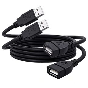 USB Extension Cable 6ft, 2-Pack USB 2.0 Type A Male to Female Extender Cord in Kuwait