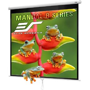 شاشة عرض قابلة للسحب يدويًا من Elite Screens، عرض تقديمي لألعاب السينما المنزلية مقاس 120 بوصة، معتمد من ISF، آلية القفل التلقائي، 4K / 8K 3D Ultra HDR HD جاهز، M120H in Kuwait