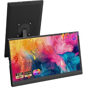 15.6 Inch Portable Monitor 1080P Slim Monitor Built-in 90° Adjustable Stand in Saudi Arabia