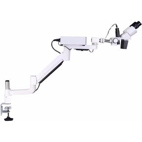 REEHUT 10X Magnification Long Arm Binocular Microscope with 5W LED Light Stereo Microscope Clip On The Table XWL8-4 in Kuwait