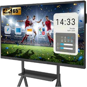Smart Board Portable Stand with Four Lockable Wheels for Interactive Whiteboard 75-85 Inch, Home School Office in Saudi Arabia
