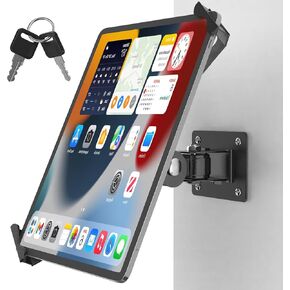 Anti-Theft Tablet Wall Mount with Key Lock, Full Motion Locking iPad Holder in Kuwait
