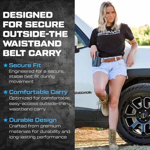 Springfield Hellcat Holster - OWB Holster for Concealed Carry/Custom fit to Your Gun - Springfield Armory - Outside the Waistband - Comfort and Concealment - EDC in Saudi Arabia