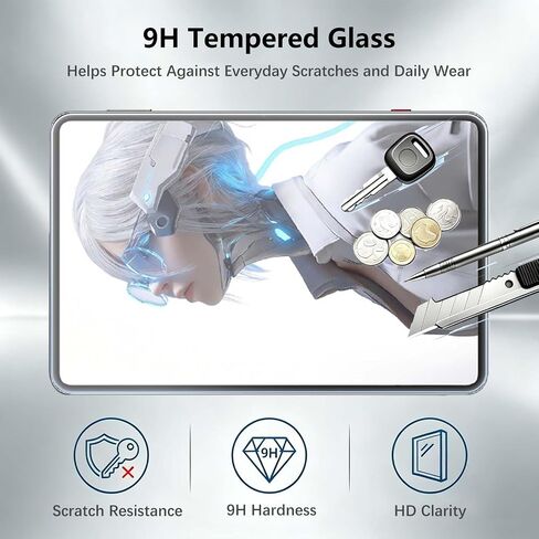 2 Pack Screen Protector for RedMagic Gaming Tablet 5 Pro/REDMAGIC Astra 2, 9H Hardness for Tempered Glass, HD Clear, Scratch-Resistant in Saudi Arabia