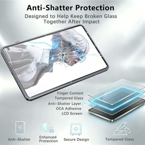 2 Pack Screen Protector for RedMagic Gaming Tablet 5 Pro/REDMAGIC Astra 2, 9H Hardness for Tempered Glass, HD Clear, Scratch-Resistant in Saudi Arabia