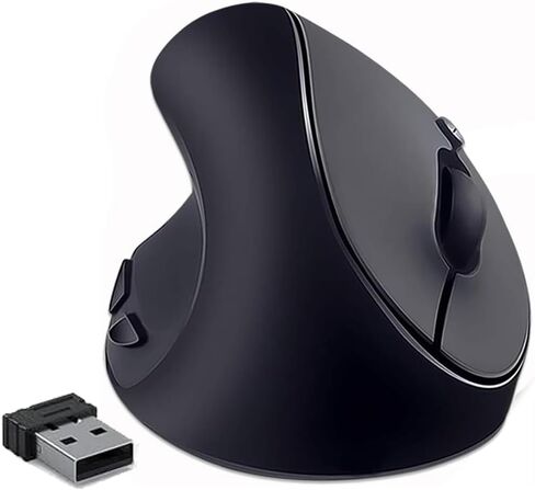 Left-Handed Mouse, High Precision Ergonomic Mouse, 2.4G Rechargeable Wireless Vertical Mice,3 Adjustable DPI (800/1200/1600), Reduce Wrist Strain,Specially for Small Hand Left-handers in Saudi Arabia