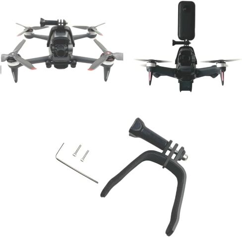 Sports Action Camera Mount Clamp Adapter Upper Extension Kit with Shock Absorption Compatible with FPV Drone Quadcopter in Saudi Arabia