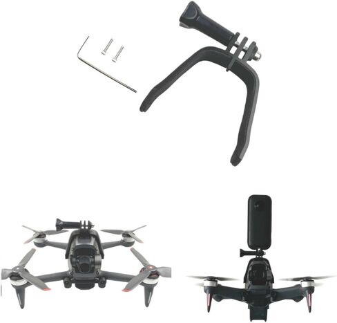 Sports Action Camera Mount Clamp Adapter Upper Extension Kit with Shock Absorption Compatible with FPV Drone Quadcopter in Saudi Arabia