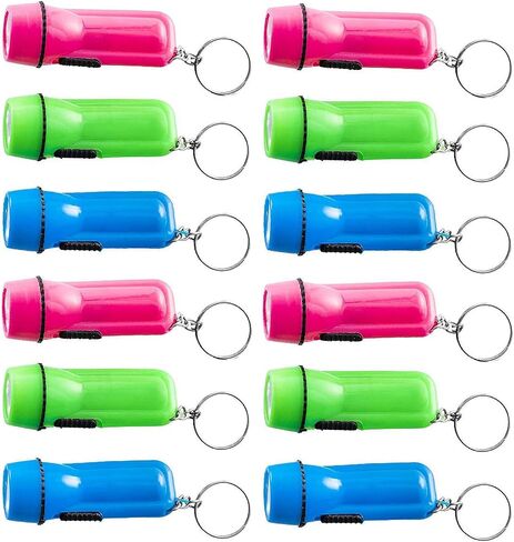 Mini Flashlight Keychains for Kids, Goodie Bag & Party Favors, 12 Pack in Kuwait