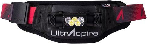 UltrAspire Lumen Collection Waist Light Belt | Lightweight & Water Resistant - 850 Duo, Black/Red in Saudi Arabia