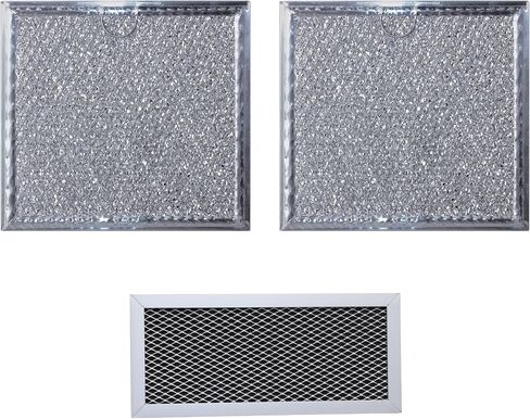 Microwave Charcoal & Grease Filter Kit, Microwave Filter Replacement Part Compatible with GE JVM7195SK1SS, JVM7195SK2SS, JVM7195SK3SS, JVM7195SK4SS, PNM9216SK3SS, PNM9216SK4SS in Saudi Arabia