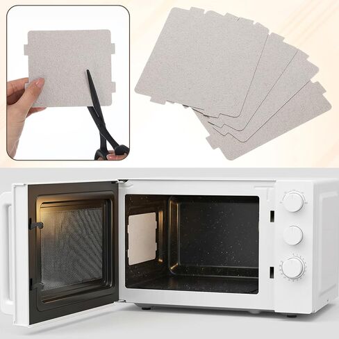 4 PCS Waveguide Cover, Universal Mica Sheet Microwave Wave Guide Cover Replacement Free Cutting According to The Required Size for Universal Microwave Oven Repairing Part, 120X100mm in Kuwait