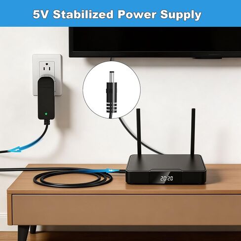 5V Power Cord for Superbox S2 S3 S4 Pro S5 S6 Max Compatible with Superbox Elite Ultra/Elite pro+ H1212-05200-W Smart Video Player TV Box Power Adapter Charger in Kuwait
