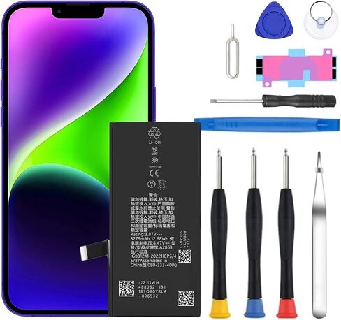 بطارية بديلة لجهاز iPhone 12/12 Pro: بطارية ذات سعة عالية 0 دورة لجهاز iPhone 12/12 Pro موديل A2172 A2402 A2403 A2404 مع مجموعة أدوات الإصلاح in Kuwait