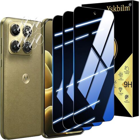 (3+2 Pack) for Motorola Moto Edge 2026 Privacy Screen Protector+ Camera Lens Protector,Anti-Spy Tempered Glass flim,9H Hardness,Anti-Scratch, Case Friendly, Bubble Free in Saudi Arabia
