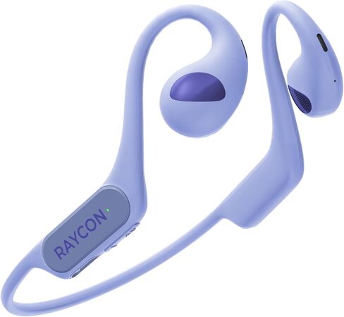 سماعات رأس Raycon Open Bluetooth - سماعات أذن مفتوحة للجري، سماعات أذن مفتوحة مقاومة للعرق والماء مع ميكروفون للرياضة والتدريبات، وقت تشغيل 12 ساعة (أسود) in Kuwait