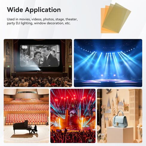 UTEBIT 4Pcs Color Gels for Photography 11.7 x 8.3 Film Plastic Sheets in Saudi Arabia