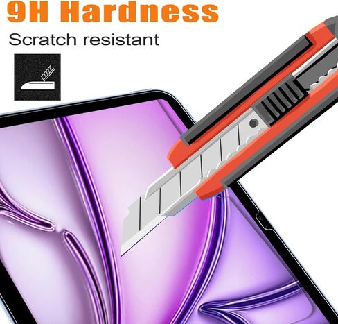 [عبوة من قطعتين] واقي شاشة Gjinniuk لجهاز iPad Air 11 2026/2025/2024 (Air 8th/7th/6th Generation M4/M3/M2) الطراز: A3460/A3266،A3267،A2902، A2903، واقي فيلم من الزجاج المقوى لجهاز iPad Air 11 بوصة قلم مضاد للخدش وحافظة متوافقة مع HD شفاف in Kuwait