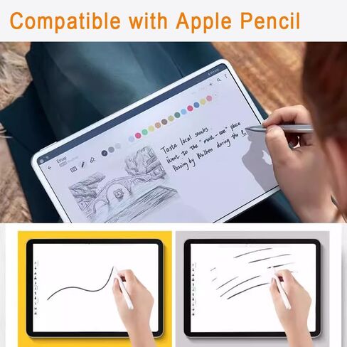 [عبوة من قطعتين] واقي شاشة Gjinniuk لجهاز iPad Air 11 2026/2025/2024 (Air 8th/7th/6th Generation M4/M3/M2) الطراز: A3460/A3266،A3267،A2902، A2903، واقي فيلم من الزجاج المقوى لجهاز iPad Air 11 بوصة قلم مضاد للخدش وحافظة متوافقة مع HD شفاف in Kuwait