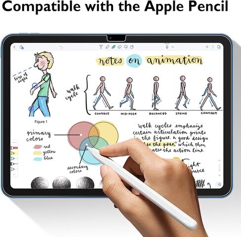 Mothca 1 Pack Screen Protector for iPad 11-inch A16 2025 (11th Generation)/iPad 10th Generation 10.9" 2022 with Quick Installation Tray, HD Clear Tempered Glass Apple Pencil Compatible, Case Friendly in Kuwait