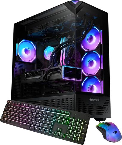 iBUYPOWER Element Pro Gaming PC Desktop Computer Intel Core Ultra 7 265KF CPU, NVIDIA GeForce RTX 5070 12GB GPU, 32GB DDR5 RGB 5200MHz RAM, 2TB SSD,Windows 11 Home,Gamer Keyboard and Mouse -EPBI7N5701 in Saudi Arabia
