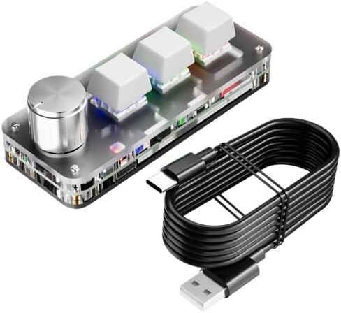 Keyboard 2.4G 3 Mode 3 1 Knob RGB Programming Macro Custom Hot Swappable Mechanical Game Portable Photoshop Compatible with(White) in Saudi Arabia