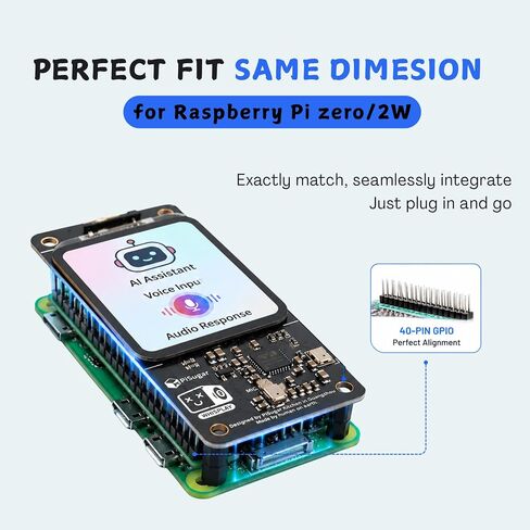 قبعة PiSugar Whisplay: شاشة عرض الصوت والألوان لـ Pi Zero/5 in Saudi Arabia