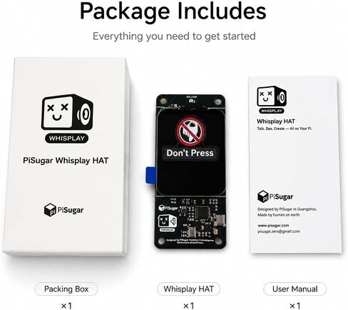 قبعة PiSugar Whisplay: شاشة عرض الصوت والألوان لـ Pi Zero/5 in Saudi Arabia