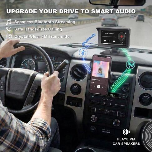 VSYSTO T5 3-Channel Truck Dash Cam System with 5" Touch Screen, 1080P Front & Side Blind Spot Cameras, 5G WiFi GPS Bluetooth & FM Audio, IP67 Waterproof IR Night Vision, 12V/24V for RVs & Trailers in Kuwait