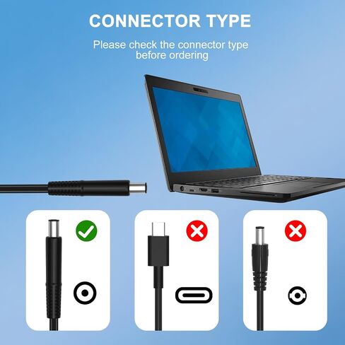 65W 19.5V 3.34A Laptop Charger Fit for Dell Latitude 5580 5490 7490 in Kuwait