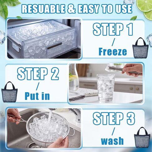 600 Pcs Reusable Ice Cubes for Coolers, Bpa Free Refreezable Plastic Ice Cubes with Storage Bag for Drinks Whiskey Coffee Bars Party Outdoor Baths Enthusiasts (Clear) in Kuwait