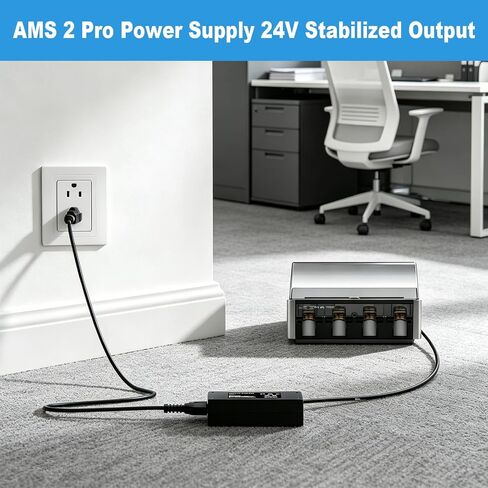 AMS 2 Pro Power Supply 24V Switching Adapter for Bambu Lab AMS 2 Pro Automatic Material System Compatible with Bambu Lab AMS ADS-96HLA-19-1 24096E Power Cord Charger in Kuwait