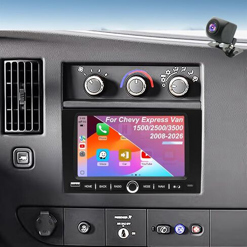 Android Radio for Chevrolet Chevy Express Van 1500/2500/3500 2008-2026, Traverse 2009-2012, Monte Carlo 2006-2007, Buick Enclave 7‘’ Touchscreen Car Stereo CarPlay Android Auto BT GPS Camera 5GWiFi FM in Saudi Arabia