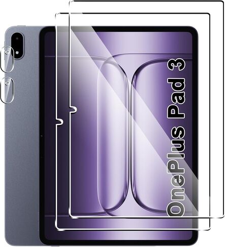 [2+2 Pack ] for OnePlus Pad 3 Screen Protector with Camera Lens Protector,Tempered Glass Film,HD Clear,Anti-Scratch,Bubble Free in Saudi Arabia