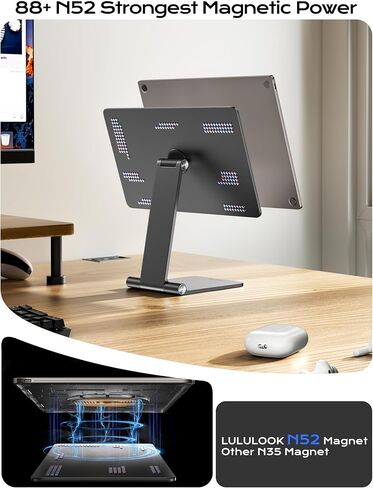 LULULOOK Magnetic Stand for Remarkable Paper Pro 11.8" (2024), 360° Adjustable Foldable Aluminium Alloy Paper Pro Stand, Powerful Magnetism with Anti-Slip Pad Base in Saudi Arabia