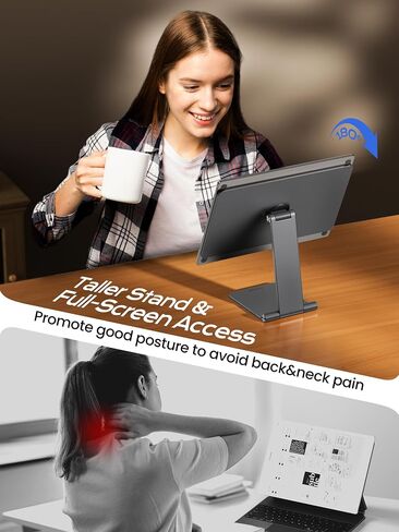 LULULOOK Magnetic Stand for Remarkable Paper Pro 11.8" (2024), 360° Adjustable Foldable Aluminium Alloy Paper Pro Stand, Powerful Magnetism with Anti-Slip Pad Base in Saudi Arabia