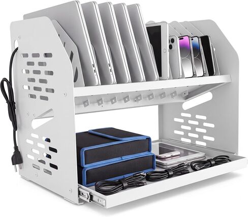 Device Open Charging Station for Chromebooks and Tablets with Sockets (Balck) in Saudi Arabia
