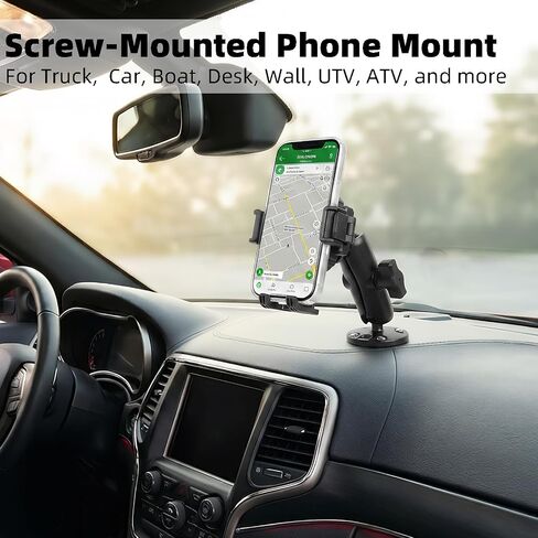 Screw-Mounted Phone Mount with Vibration Dampener, for Car Boat Truck in Saudi Arabia