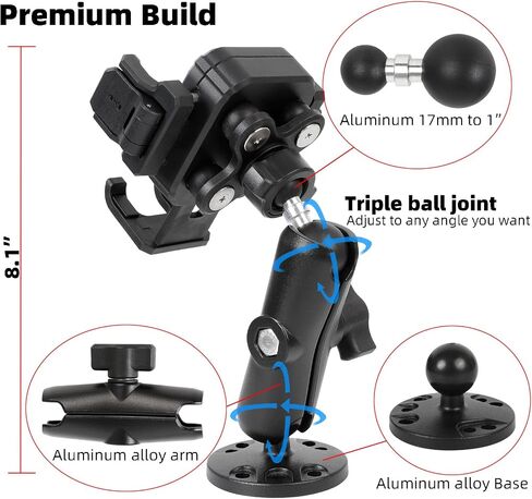 Screw-Mounted Phone Mount with Vibration Dampener, for Car Boat Truck in Saudi Arabia