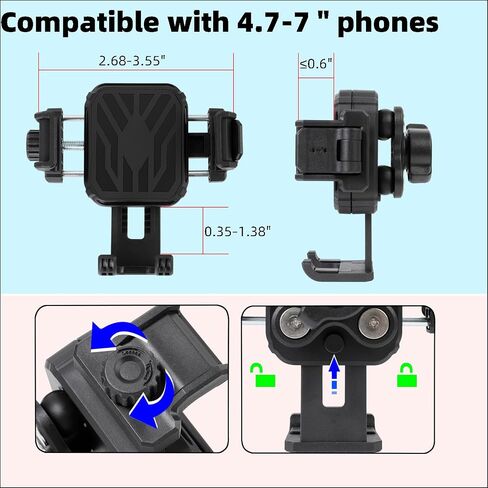 Screw-Mounted Phone Mount with Vibration Dampener, for Car Boat Truck in Saudi Arabia