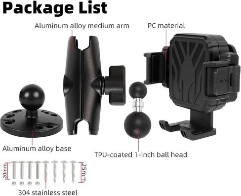 Screw-Mounted Phone Mount with Vibration Dampener, for Car Boat Truck in Saudi Arabia