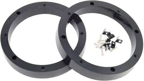 2 Pairs Audiopipe 8" inch 500W Mid Range Loud Speakers with Custom 1" Plastic Spacer Rings Combo in Saudi Arabia