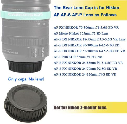 Front Body Cap and Rear Lens Cap for Nikon AF Camera-2Sets in Saudi Arabia