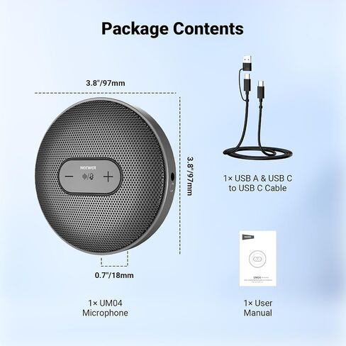 NEEWER UM04 AI USB Omnidirectional Desktop Condenser Microphone, Gray in Saudi Arabia