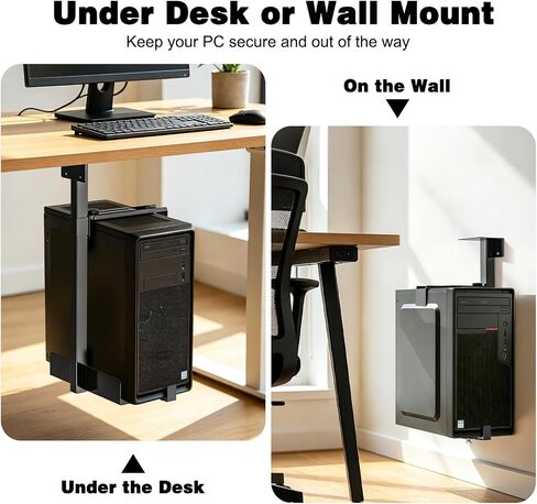Tendak Under-Desk PC Holder, Up to 77 lb Load Capacity Computer Tower Stand in Kuwait