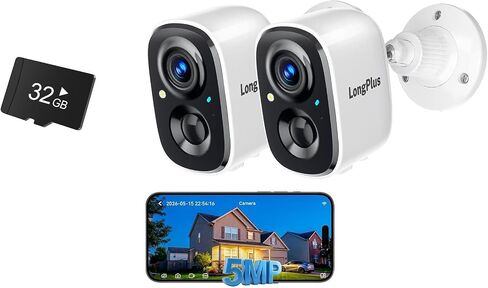LongPlus 3K Security Camera Wireless Outdoor with 32G Memory Card in Saudi Arabia