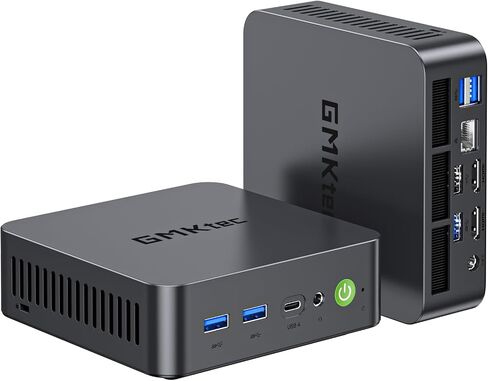 GMKtec Mini PC Intel i5-12450H Processor (Turbo 4.4 GHz) 16GB(8 * 2) DDR4 1TB M.2 NVMe SSD i226v NIC USB 3.2, Type-C/WiFi 6, BT5.2, RJ45 2.5G/ 4K Triple Display Desktop Computers PC in Saudi Arabia